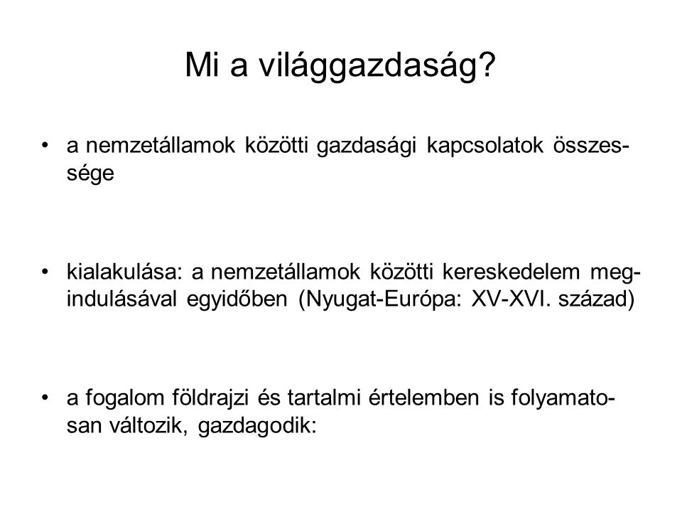 Világgazdaság az ezredfordulón ppt letölteni